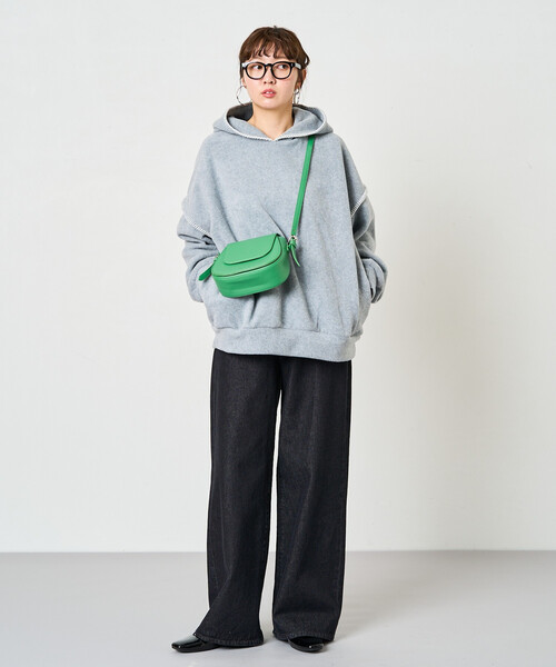 FREAK'S STORE(フリークスストア)の「限定展開 ブランケット ステッチ フリース パーカー(パーカー・レディース・ブラック/ナチュラル/グレー/ネイビー/ダークブラウン・フリ-)」の21枚目の写真