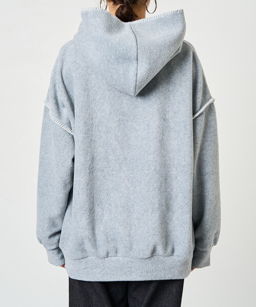 セール】限定展開 ブランケット ステッチ フリース パーカー（パーカー