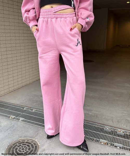 BACK TO THE FIELD（バック トゥー ザ フィールド）の「【MLB】ZIPフーディーセットアップ（セットアップ・レディース・グレー/ピンク/ブラック・FREE）」の7枚目の写真