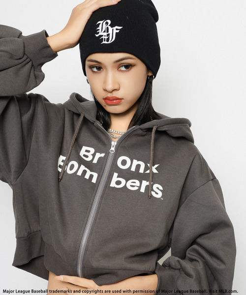 BACK TO THE FIELD（バック トゥー ザ フィールド）の「【MLB】ZIPフーディーセットアップ（セットアップ・レディース・グレー/ピンク/ブラック・FREE）」の9枚目の写真