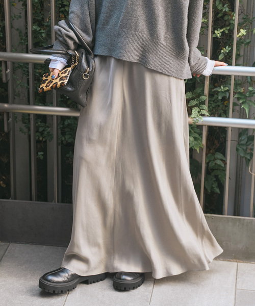 限定価格　Spick and Span ウォッシャブルキュプラフレアスカート Spick & Span｜《追加》ウォッシャブルキュプラフレアスカート