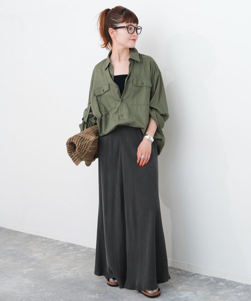 追加》ウォッシャブルキュプラフレアスカート（スカート）｜Spick