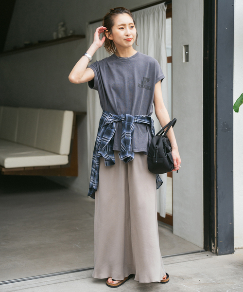 Spick & Span(スピックアンドスパン)の「《追加》ウォッシャブルキュプラフレアスカート(スカート・レディース・カーキ/ベージュ/ブラックミックス・36/38)」の6枚目の写真