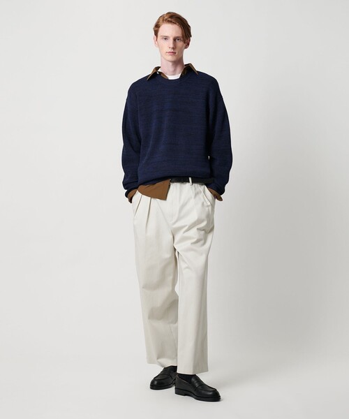 BEAUTY&YOUTH UNITED ARROWS(ビューティーアンドユースユナイテッドアローズ)の「ドロップ ミラノ ミックス クルーネック ニット(ニット/セーター・メンズ・ネイビー/ブラウン系/ライトグレー・S/M/XL/L)」の4枚目の写真