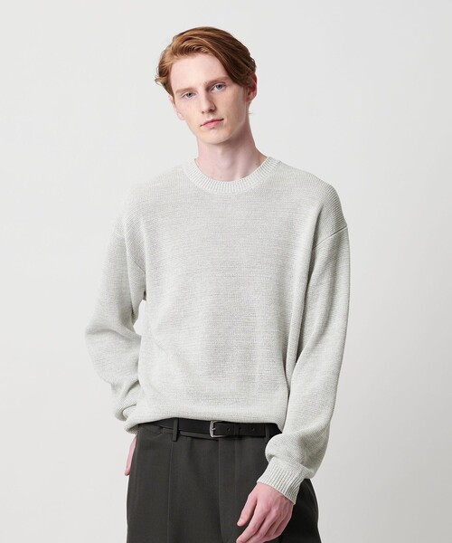 BEAUTY&YOUTH UNITED ARROWS(ビューティーアンドユースユナイテッドアローズ)の「ドロップ ミラノ ミックス クルーネック ニット(ニット/セーター・メンズ・ネイビー/ブラウン系/ライトグレー・S/M/XL/L)」の5枚目の写真