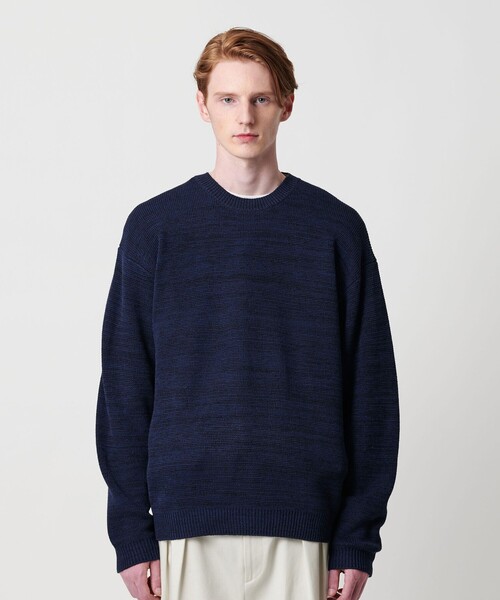 BEAUTY&YOUTH UNITED ARROWS(ビューティーアンドユースユナイテッドアローズ)の「ドロップ ミラノ ミックス クルーネック ニット(ニット/セーター・メンズ・ネイビー/ブラウン系/ライトグレー・S/M/XL/L)」の8枚目の写真