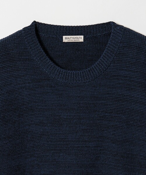 ユナイテッドアローズBEAUTY&YOUTH 上質ウール オーバーサイズ ニット セール】ドロップ ミラノ ミックス クルーネック ニット（ニット