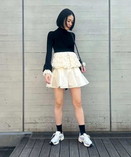 FETICO(フェティコ)の「FETICO PLEATED MINI CULOTTE FTC252-0504(スカート・レディース・ホワイト・1)」の4枚目の写真