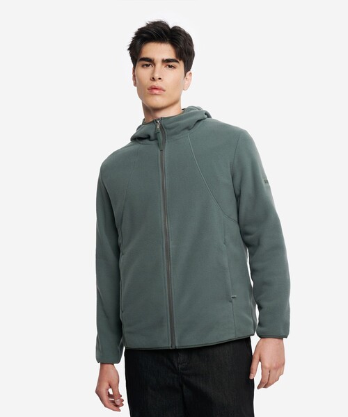 AIGLE（エーグル）の「OLARTEC Classic 200 ポーラーテック フルジップ フリースパーカー（パーカー・メンズ・グレー/ブラック・M/L）」の6枚目の写真