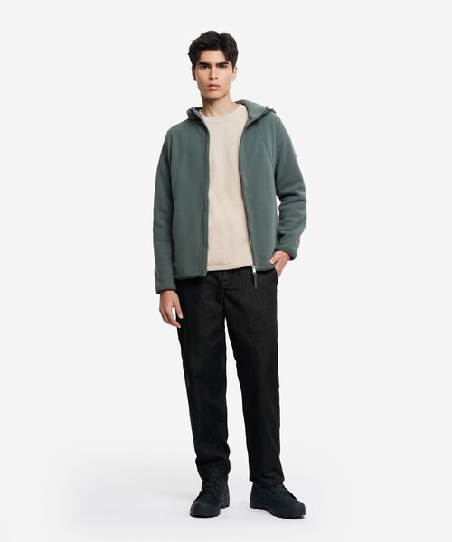 AIGLE（エーグル）の「OLARTEC Classic 200 ポーラーテック フルジップ フリースパーカー（パーカー・メンズ・グレー/ブラック・M/L）」の7枚目の写真