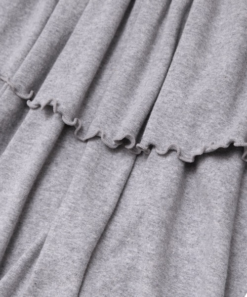 PUNYUS（プニュズ）の「フリルレイヤードフレアパンツ（その他パンツ・レディース・ブラック/杢グレー・1/2/3/4）」の12枚目の写真