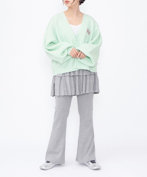 PUNYUS（プニュズ）の「フリルレイヤードフレアパンツ（その他パンツ・レディース・ブラック/杢グレー・1/2/3/4）」の15枚目の写真