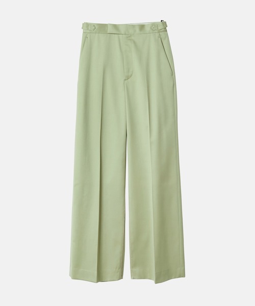 IRENENNE(アイレネ)の「ウールサテンストレートパンツ / Wool Satin Straight Pants(その他パンツ・レディース・ネイビー/ライトグリーン・38/36/34)」の9枚目の写真