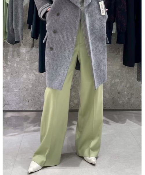 IRENENNE(アイレネ)の「ウールサテンストレートパンツ / Wool Satin Straight Pants(その他パンツ・レディース・ネイビー/ライトグリーン・38/36/34)」の8枚目の写真
