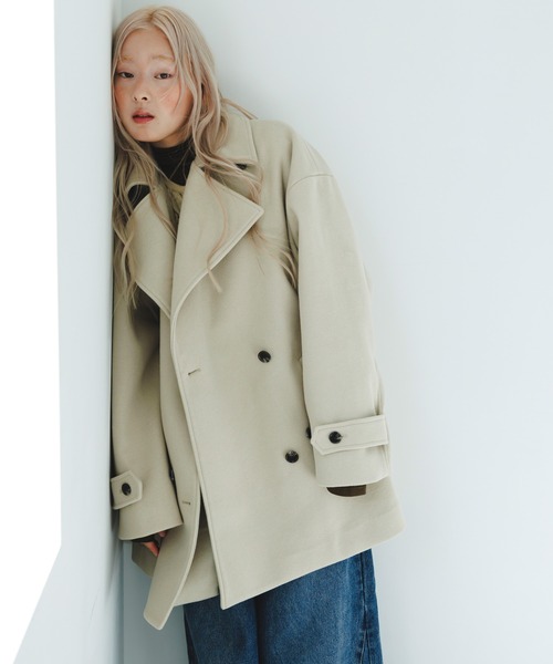ビックカラーミドルコート big collar middle coat ビッグカラーミドルコート