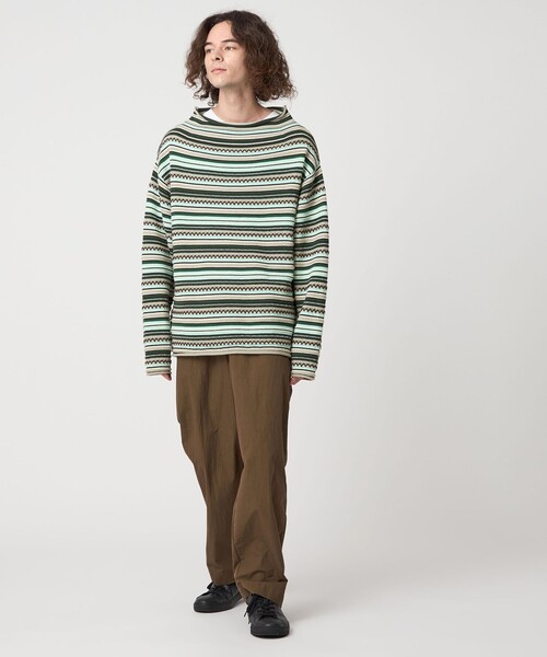 CITEN(シテン)の「<CITEN>ジャカードボーダーロールネックニット(ニット/セーター・メンズ・ライトブルー/グレー系・M/L)」の19枚目の写真