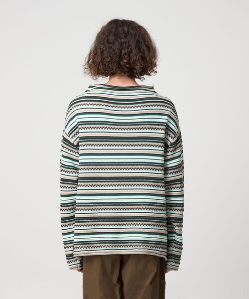 CITEN(シテン)の「<CITEN>ジャカードボーダーロールネックニット(ニット/セーター・メンズ・ライトブルー/グレー系・M/L)」の15枚目の写真