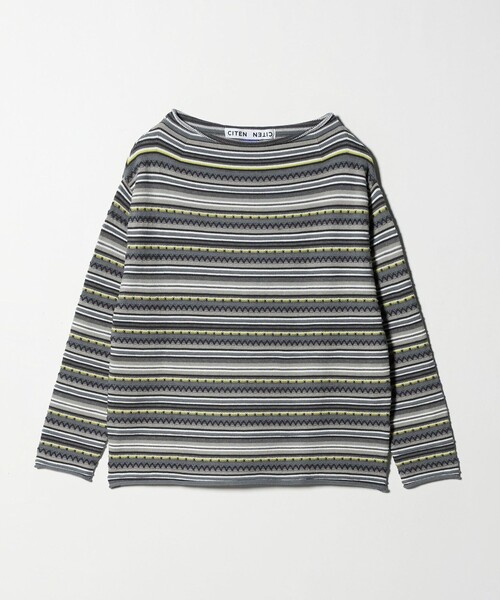 CITEN(シテン)の「<CITEN>ジャカードボーダーロールネックニット(ニット/セーター・メンズ・ライトブルー/グレー系・M/L)」の16枚目の写真