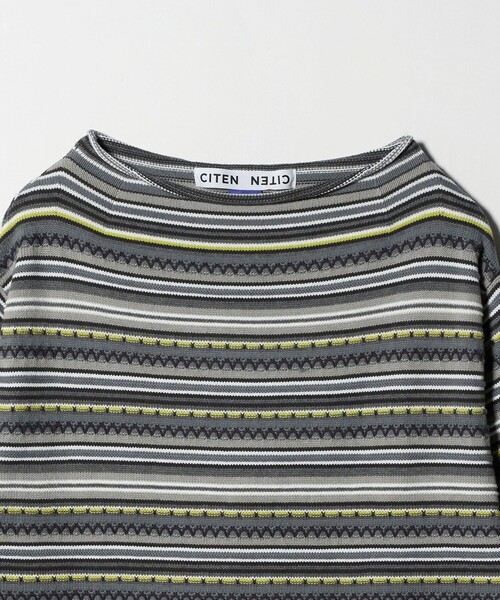 CITEN(シテン)の「<CITEN>ジャカードボーダーロールネックニット(ニット/セーター・メンズ・ライトブルー/グレー系・M/L)」の6枚目の写真