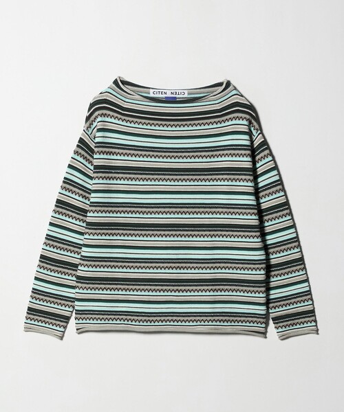 CITEN(シテン)の「<CITEN>ジャカードボーダーロールネックニット(ニット/セーター・メンズ・ライトブルー/グレー系・M/L)」の9枚目の写真