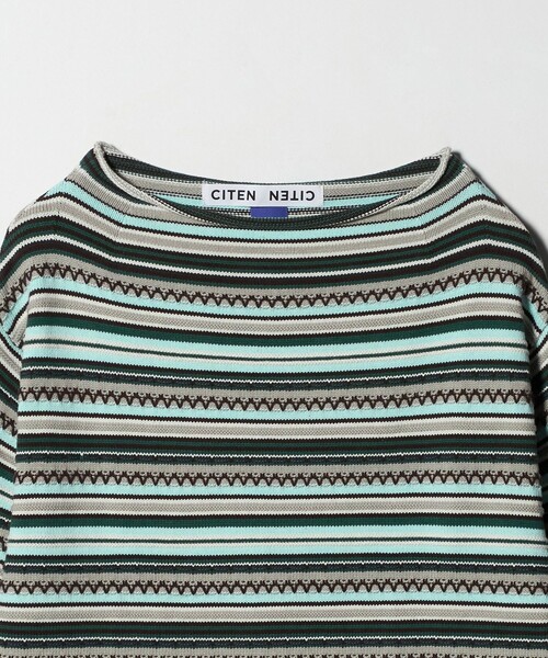 CITEN(シテン)の「<CITEN>ジャカードボーダーロールネックニット(ニット/セーター・メンズ・ライトブルー/グレー系・M/L)」の11枚目の写真