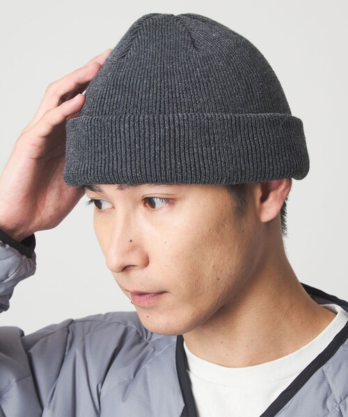 green label relaxing(グリーンレーベルリラクシング)の「GLR ロー ニットキャップ(ニットキャップ/ビーニー・メンズ・ダークブラウン/ダークグレー/ベージュ/パープル/ワイン/ブラック・FREE)」の3枚目の写真