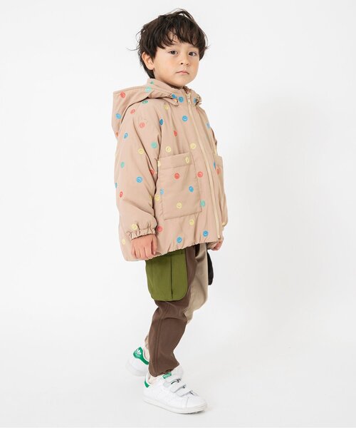 BREEZE（ブリーズ）の「2色2柄 総刺繍フード付き中綿ジャケット（ダウンジャケット/コート・キッズ・ベージュ/ネイビー・110/130/120/100/90/80）」の5枚目の写真