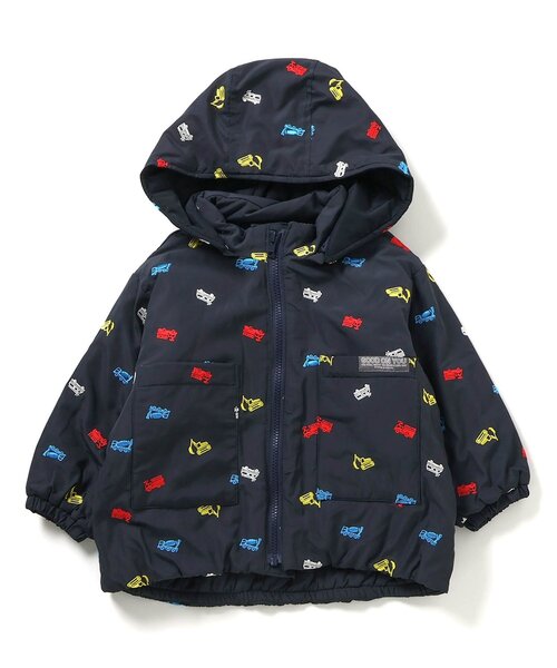 BREEZE（ブリーズ）の「2色2柄 総刺繍フード付き中綿ジャケット（ダウンジャケット/コート・キッズ・ベージュ/ネイビー・110/130/120/100/90/80）」の8枚目の写真