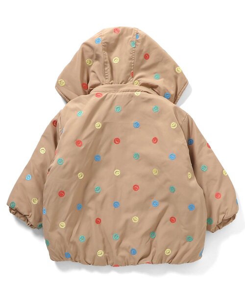 BREEZE（ブリーズ）の「2色2柄 総刺繍フード付き中綿ジャケット（ダウンジャケット/コート・キッズ・ベージュ/ネイビー・110/130/120/100/90/80）」の4枚目の写真