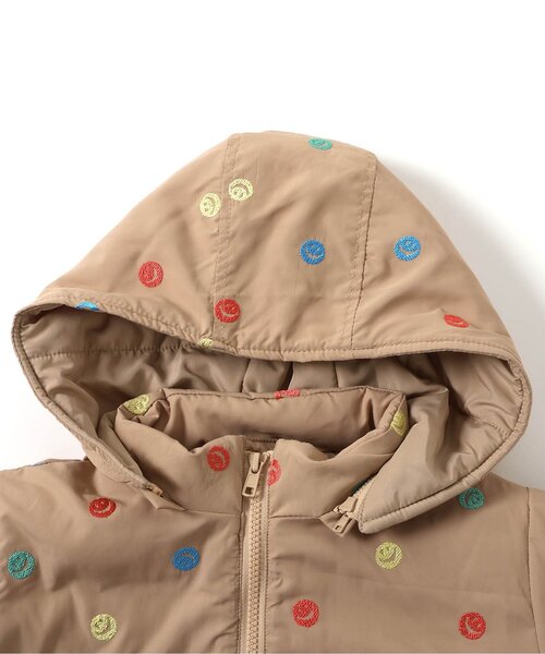 セール】2色2柄 総刺繍フード付き中綿ジャケット（ダウンジャケット