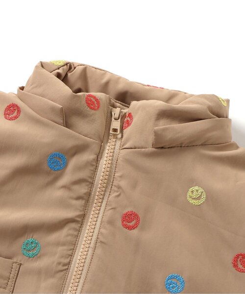 セール】2色2柄 総刺繍フード付き中綿ジャケット（ダウンジャケット