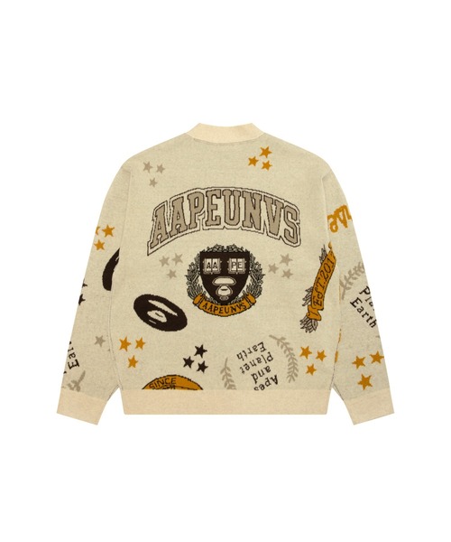 AAPE BY A BATHING APE(エーエイプバイアベイシングエイプ)の「AAPE KNIT CARDIGAN(カーディガン/ボレロ・メンズ・アイボリー・SMALL/LARGE/MEDIUM)」の2枚目の写真