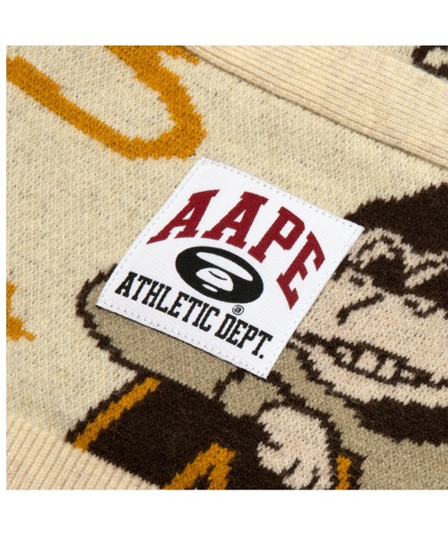 AAPE BY A BATHING APE(エーエイプバイアベイシングエイプ)の「AAPE KNIT CARDIGAN(カーディガン/ボレロ・メンズ・アイボリー・SMALL/LARGE/MEDIUM)」の4枚目の写真