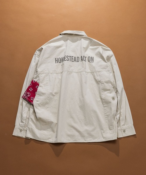 REmastered(リマスタード)の「【REmastered】リメイクライク/デザインシャツ(シャツ/ブラウス・メンズ・オリーブ/その他5・LARGE/MEDIUM)」の2枚目の写真