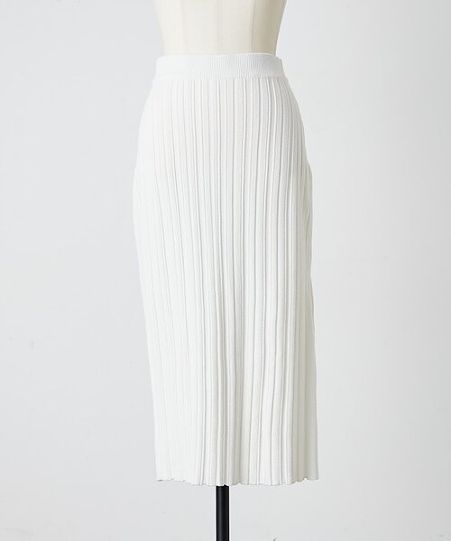 BEARDSLEY(ビアズリー)の「《LEVAR》リブニットスカート(ホワイト)(スカート・レディース・ホワイト・FREE)」の15枚目の写真