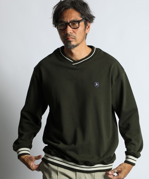 COLLEGE V NECK SWEAT：カレッジ Vネック スウェット（スウェット