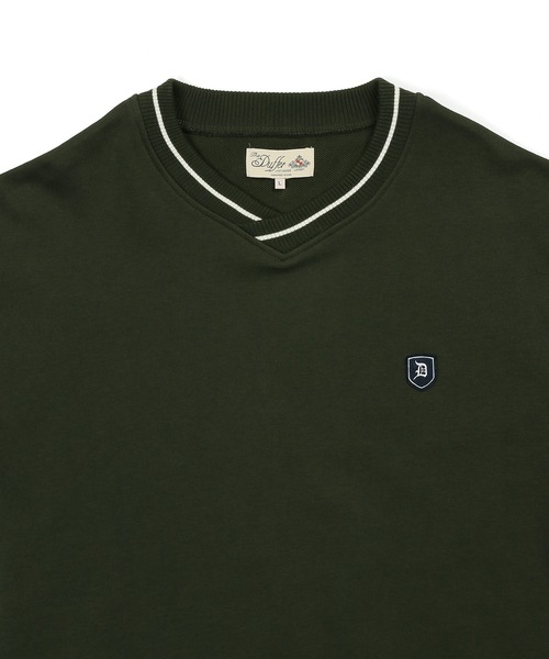The DUFFER of ST.GEORGE（ザダファーオブセントジョージ）の「COLLEGE V NECK SWEAT：カレッジ Vネック スウェット（スウェット・メンズ・グリーン/ネイビー・X-LARGE/LARGE/MEDIUM）」の12枚目の写真