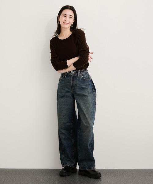 Guess（ゲス）の「【GUESS(ゲス)】BARREL PANTS（デニムパンツ・レディース・ブラック系その他/ブルー系その他5・L/M/S）」の6枚目の写真