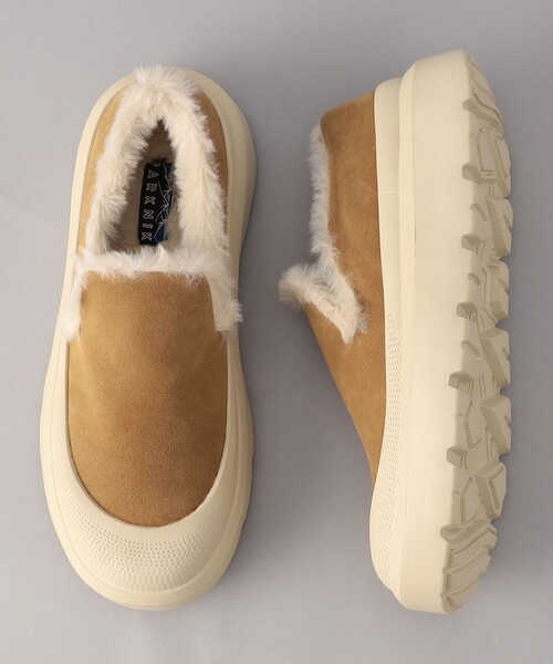coen（コーエン）の「【PARKNIK（パークニック）】TOECAPムートンライクスリッポン（23.5cm/24.5cm）（スニーカー・レディース・ブラック/ベージュ・23.5cm/24.5cm）」の10枚目の写真