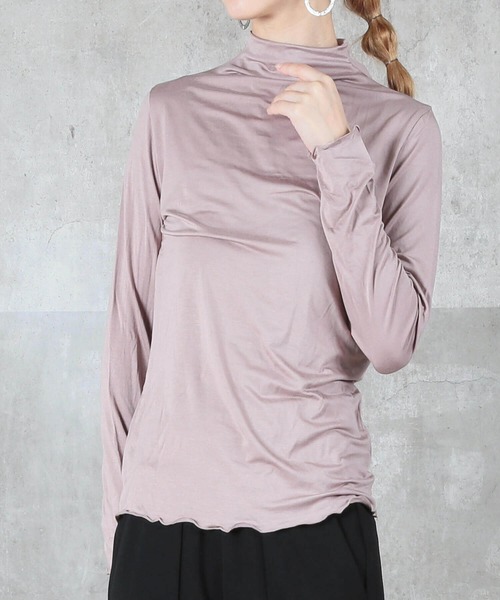 CLOVER DEPOT(クローバーデポ)の「メロウハーフネックカットソー(CLOVER DEPOT)(Tシャツ/カットソー・レディース・ライトブラウン/モカ/ブラック/ダークグレー/ホワイト・M/XL/XXL/L)」の5枚目の写真