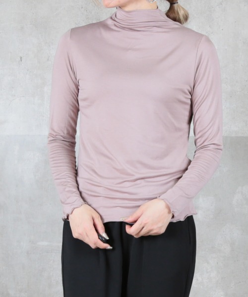 CLOVER DEPOT(クローバーデポ)の「メロウハーフネックカットソー(CLOVER DEPOT)(Tシャツ/カットソー・レディース・ライトブラウン/モカ/ブラック/ダークグレー/ホワイト・M/XL/XXL/L)」の19枚目の写真