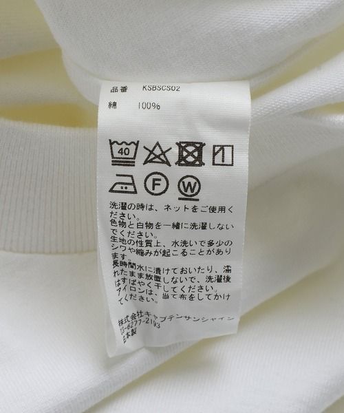 Kaptain Sunshine（キャプテン サンシャイン）の「KAPTAIN SUNSHINE / キャプテンサンシャイン：Suvin Supima Tube Halfsleeve Tee Heavy：KSBSCS02[NOA]（Tシャツ/カットソー・メンズ・ブラック系その他/オフホワイト・40/38/42）」の5枚目の写真