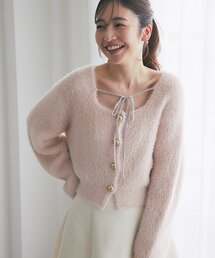 ラブテックボンボン　カーディガン　ピンク La boutique BonBon｜ラブティックボンボンのカーディガン