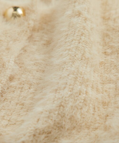 La boutique BonBon(ラブティックボンボン)の「【今すぐお届け!・最強モテニット】フェザーヤーン片畦リボンカーディガン(カーディガン/ボレロ・レディース・アイボリー/チャコールグレー/ピンク・FREE)」の10枚目の写真