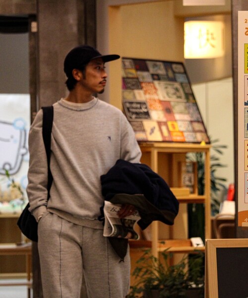 GLOSTER（グロスター）の「【BOY BACK FANCYシリーズ】 スウェットプルオーバー（スウェット・メンズ・ブラック/ライトグレー/キナリ・S/M/L）」の12枚目の写真