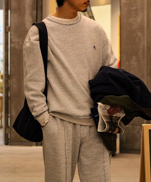 GLOSTER（グロスター）の「【BOY BACK FANCYシリーズ】 スウェットプルオーバー（スウェット・メンズ・ブラック/ライトグレー/キナリ・S/M/L）」の14枚目の写真