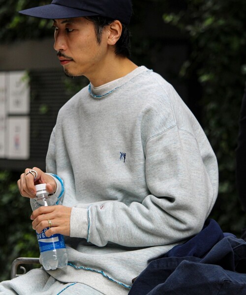 GLOSTER（グロスター）の「【BOY BACK FANCYシリーズ】 スウェットプルオーバー（スウェット・メンズ・ブラック/ライトグレー/キナリ・S/M/L）」の18枚目の写真