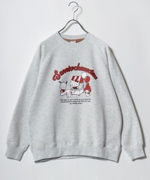 sanrio(サンリオ)キャラクター プリント裏シャギーボア ラグランスウェットトレーナー レディース