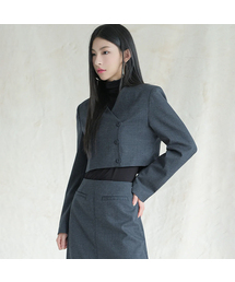 Karin Crop Jacket CHARCOAL