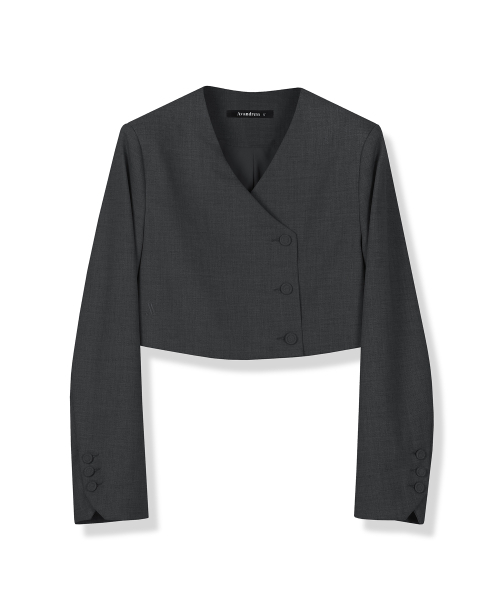 AVANDRESS（アバンドレス ）の「Karin Crop Jacket CHARCOAL（テーラードジャケット・レディース・チャコール・SMALL/MEDIUM）」の5枚目の写真